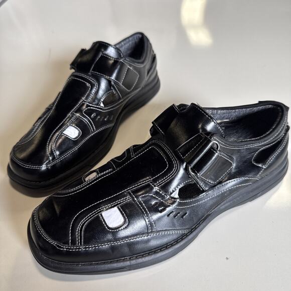 Stacy Adams Mens Black Fisherman Sandals 25528-005 Size 7M Hook Loop Strap main image 12